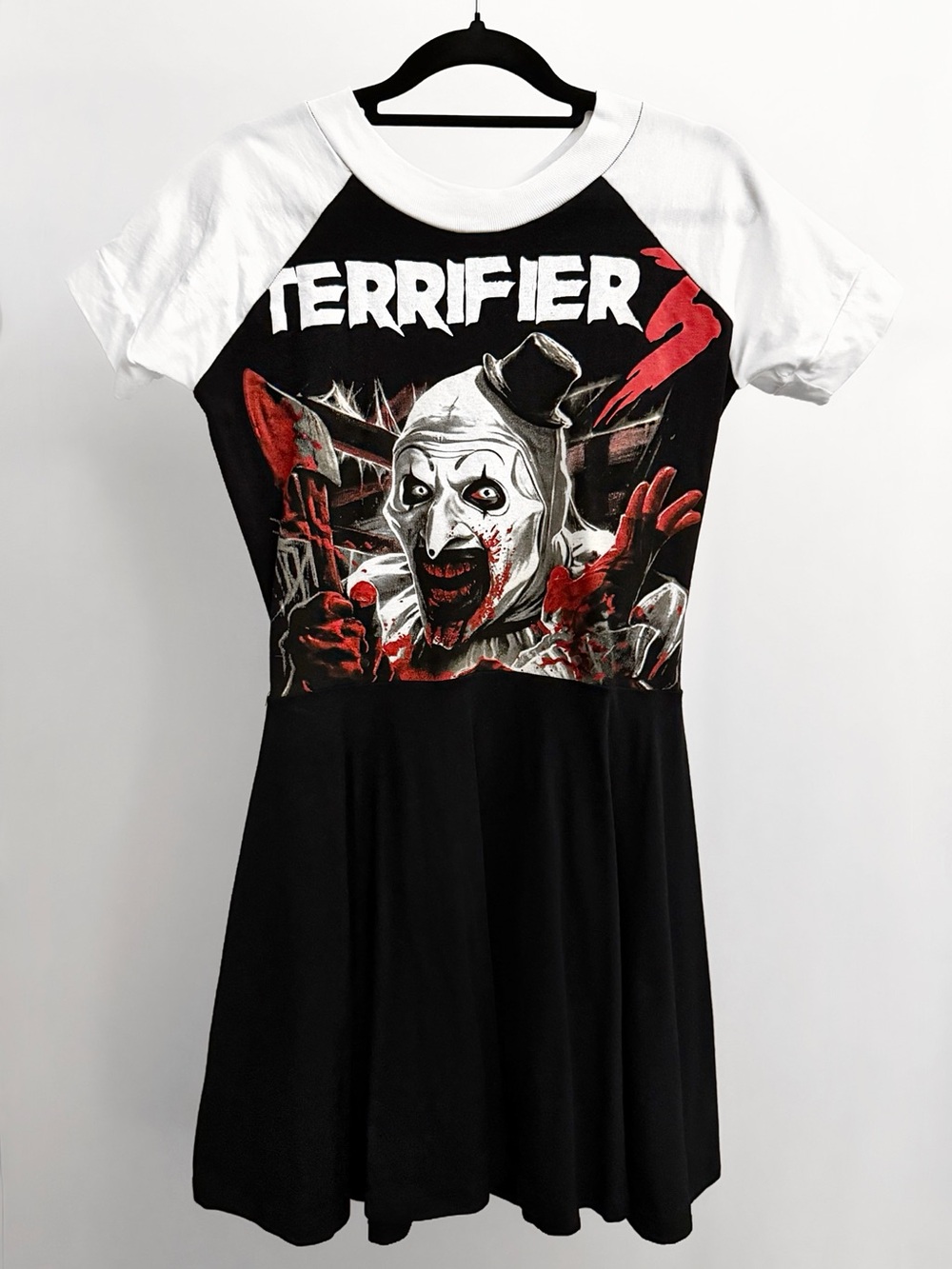 NEW Vera's Eye Candy "Terrifier" Art the Clown Mini Babydoll Dress Small